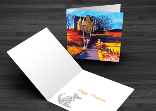 A5 Greeting Card Black Castle